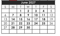 District School Academic Calendar for Lea Elementary for June 2027