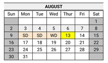 District School Academic Calendar for Lange (dorothea) Elementary for August 2026