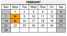 District School Academic Calendar for Lange (dorothea) Elementary for February 2027