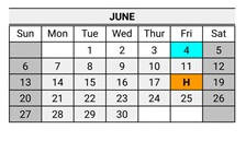 District School Academic Calendar for Lange (dorothea) Elementary for June 2027