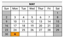 District School Academic Calendar for Lange (dorothea) Elementary for May 2027