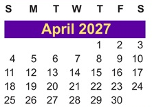 District School Academic Calendar for Coston Elementary School for April 2027