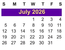 District School Academic Calendar for Coston Elementary School for July 2026