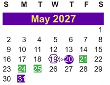 District School Academic Calendar for Coston Elementary School for May 2027
