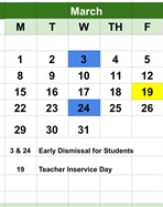 District School Academic Calendar for Edna Libby Elementary School for March 2027