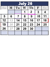District School Academic Calendar for Weld Elementary School for July 2026