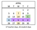 District School Academic Calendar for Harrison Elementary for April 2027