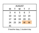 District School Academic Calendar for Harrison Elementary for August 2026