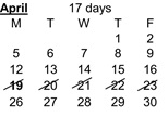 District School Academic Calendar for North Elementary School for April 2027