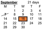 District School Academic Calendar for North Elementary School for September 2026
