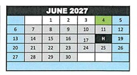 District School Academic Calendar for Jack G. Desmond Middle for June 2027