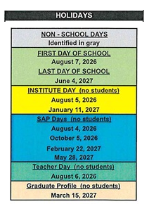 District School Academic Calendar Legend for Jack G. Desmond Middle