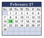 District School Academic Calendar for East Flora Elementary for February 2027