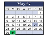 District School Academic Calendar for East Flora Elementary for May 2027