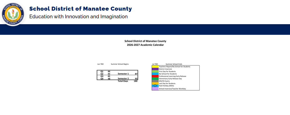 District School Academic Calendar Key for Orange Ridge-bullock Elementary