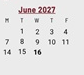 District School Academic Calendar for Manchester Developmental Pre-school for June 2027