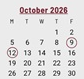 District School Academic Calendar for Manchester Developmental Pre-school for October 2026