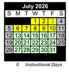 District School Academic Calendar for Calla High (CONT.) for July 2026