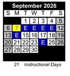 District School Academic Calendar for Calla High (CONT.) for September 2026