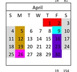 District School Academic Calendar for Mariposa County High for April 2027