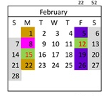 District School Academic Calendar for Mariposa County High for February 2027