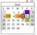 District School Academic Calendar for Mariposa County High for June 2027