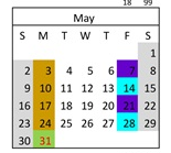 District School Academic Calendar for Mariposa County High for May 2027