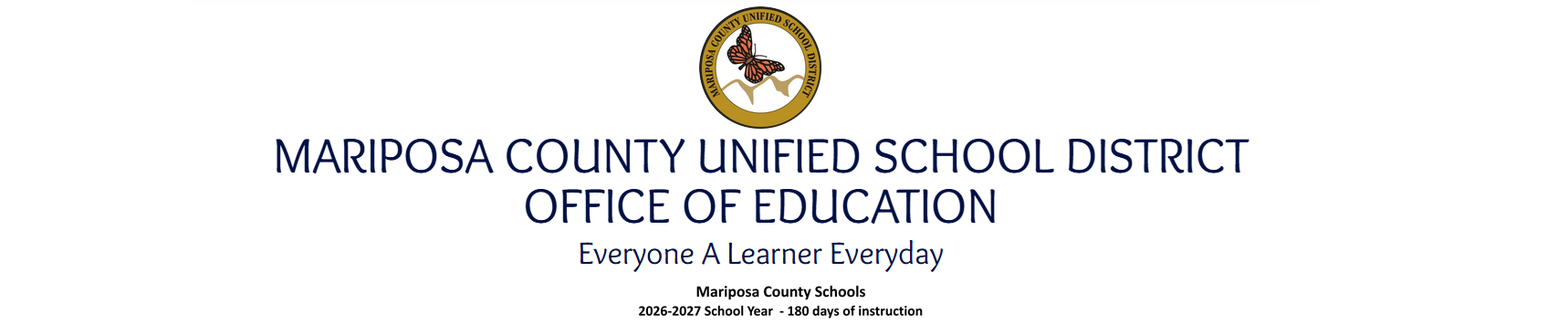 District School Academic Calendar for Mariposa County High