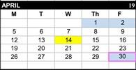 District School Academic Calendar for Marysville High for April 2027