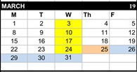 District School Academic Calendar for Marysville High for March 2027