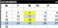 District School Academic Calendar for Marysville High for November 2026
