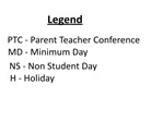 District School Academic Calendar Legend for Evans Ranch Elementary