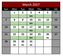 District School Academic Calendar for Evans Ranch Elementary for March 2027