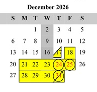 District School Academic Calendar for Givens (ada) Elementary for December 2026