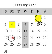 District School Academic Calendar for Givens (ada) Elementary for January 2027