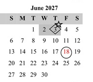 District School Academic Calendar for Givens (ada) Elementary for June 2027
