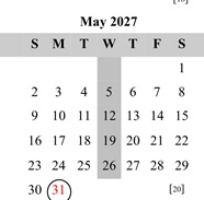 District School Academic Calendar for Givens (ada) Elementary for May 2027