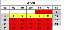 District School Academic Calendar for Bluefield Intermediate for April 2027