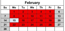 District School Academic Calendar for Bluefield Intermediate for February 2027