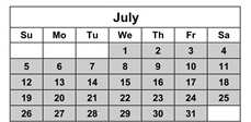 District School Academic Calendar for Bluefield Intermediate for July 2026
