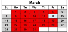 District School Academic Calendar for Bluefield Intermediate for March 2027