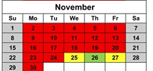 District School Academic Calendar for Bluefield Intermediate for November 2026