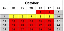 District School Academic Calendar for Bluefield Intermediate for October 2026