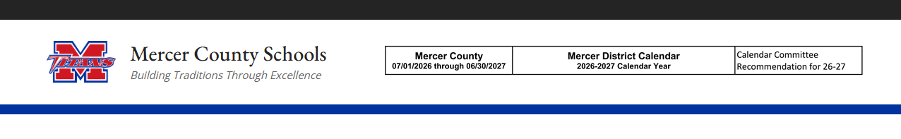 District School Academic Calendar for Bluefield Intermediate
