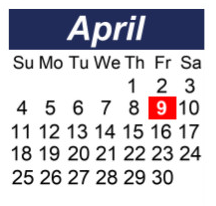 District School Academic Calendar for Hunter Elementary School for April 2027