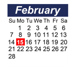 District School Academic Calendar for Hunter Elementary School for February 2027