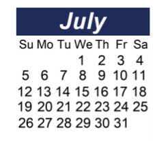 District School Academic Calendar for Hunter Elementary School for July 2026