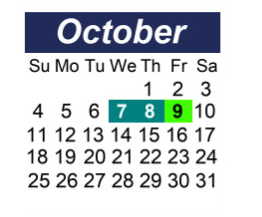 District School Academic Calendar for Hunter Elementary School for October 2026