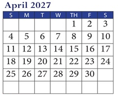 District School Academic Calendar for Marion Park Complex for April 2027