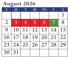 District School Academic Calendar for Marion Park Complex for August 2026